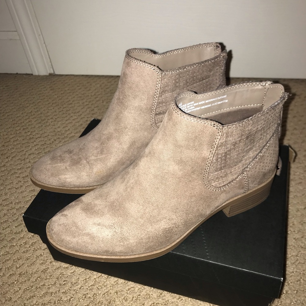 Tan ankle booties